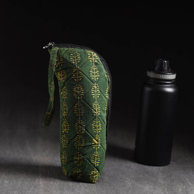  Green Handmade Cotton 1L Water Bottle Cover