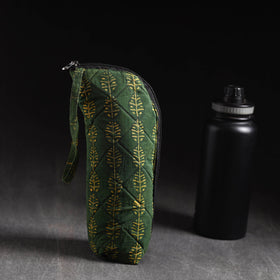  Green Handmade Cotton 1L Water Bottle Cover