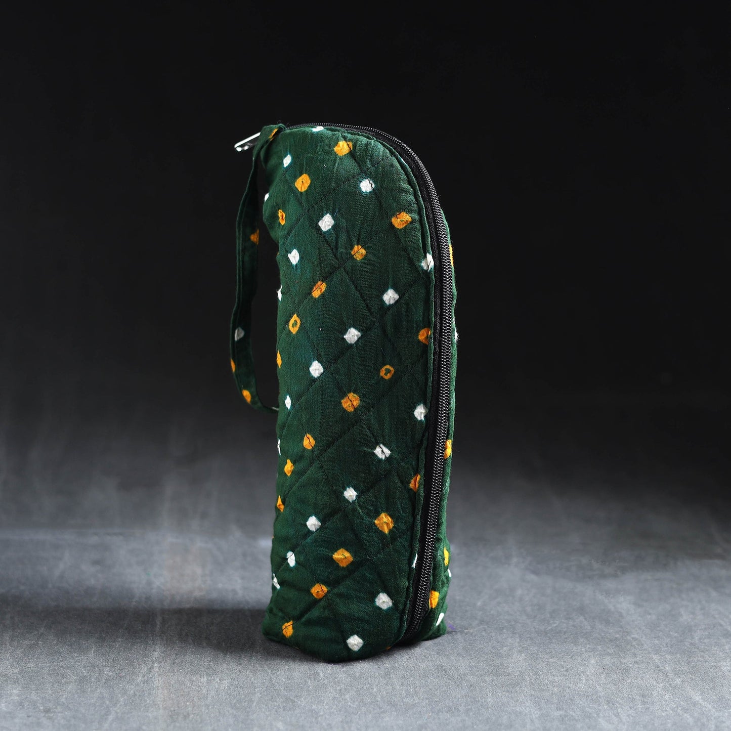 Green Handmade Cotton 1L Water Bottle Cover