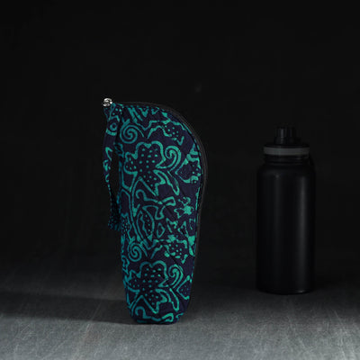 Green Handmade Cotton 1L Water Bottle Cover