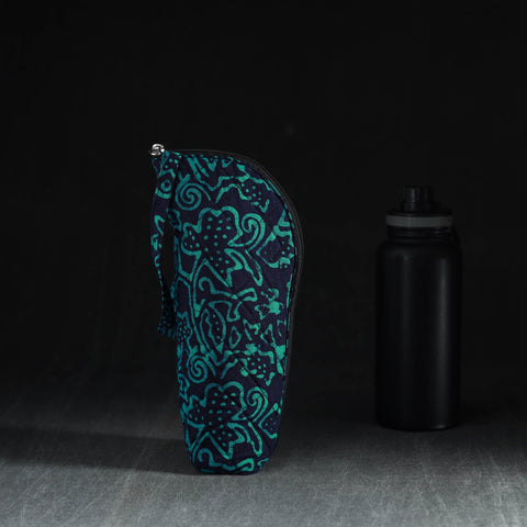 Green Handmade Cotton 1L Water Bottle Cover