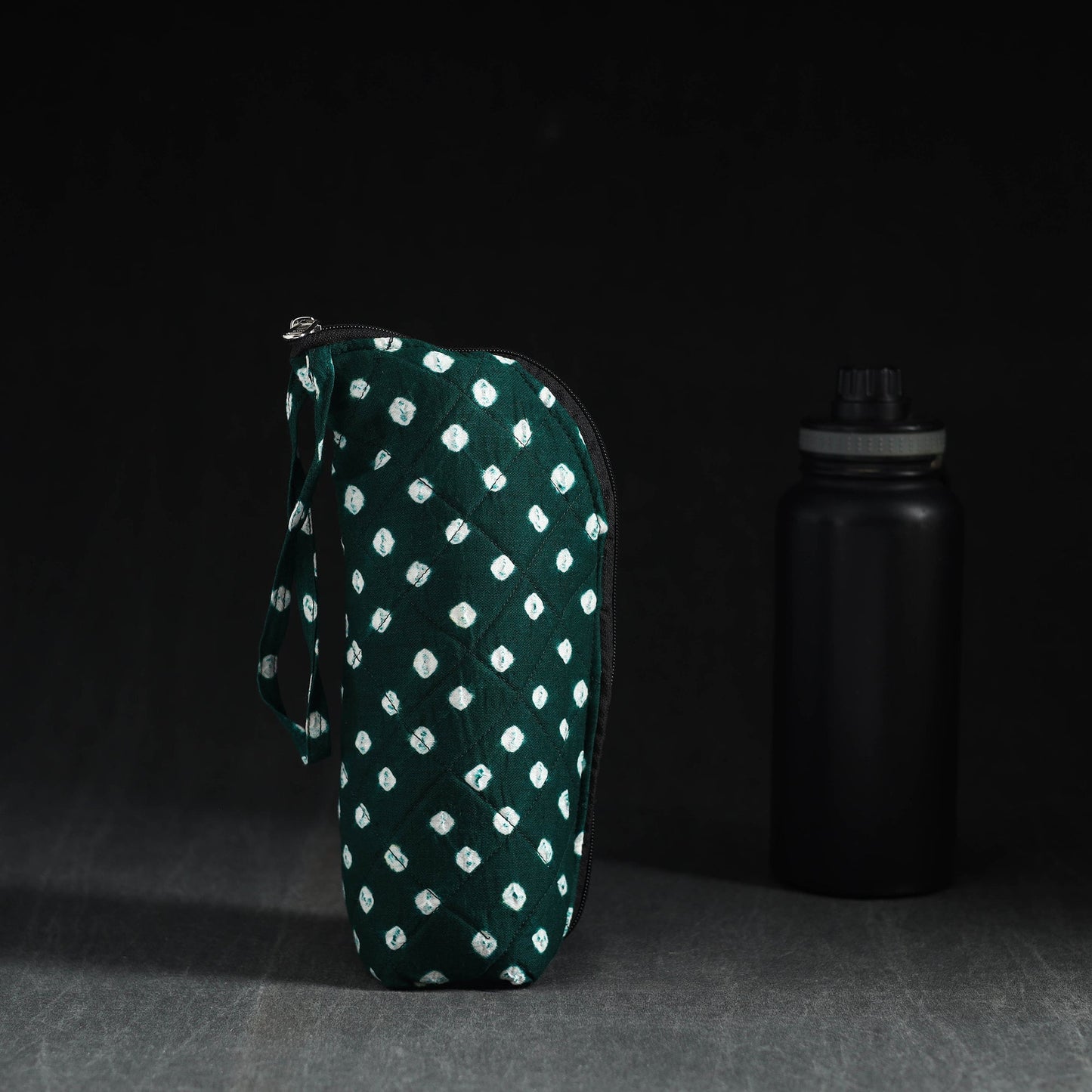 Green Handmade Cotton 1L Water Bottle Cover