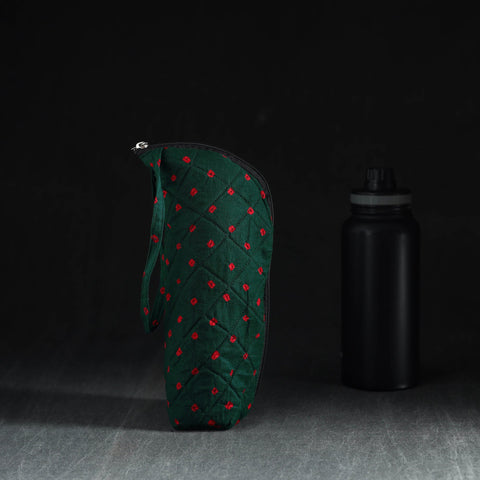 Green Handmade Cotton 1L Water Bottle Cover