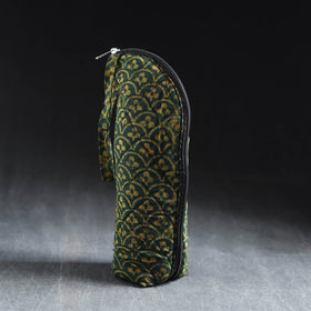 Green Handmade Cotton 1L Water Bottle Cover