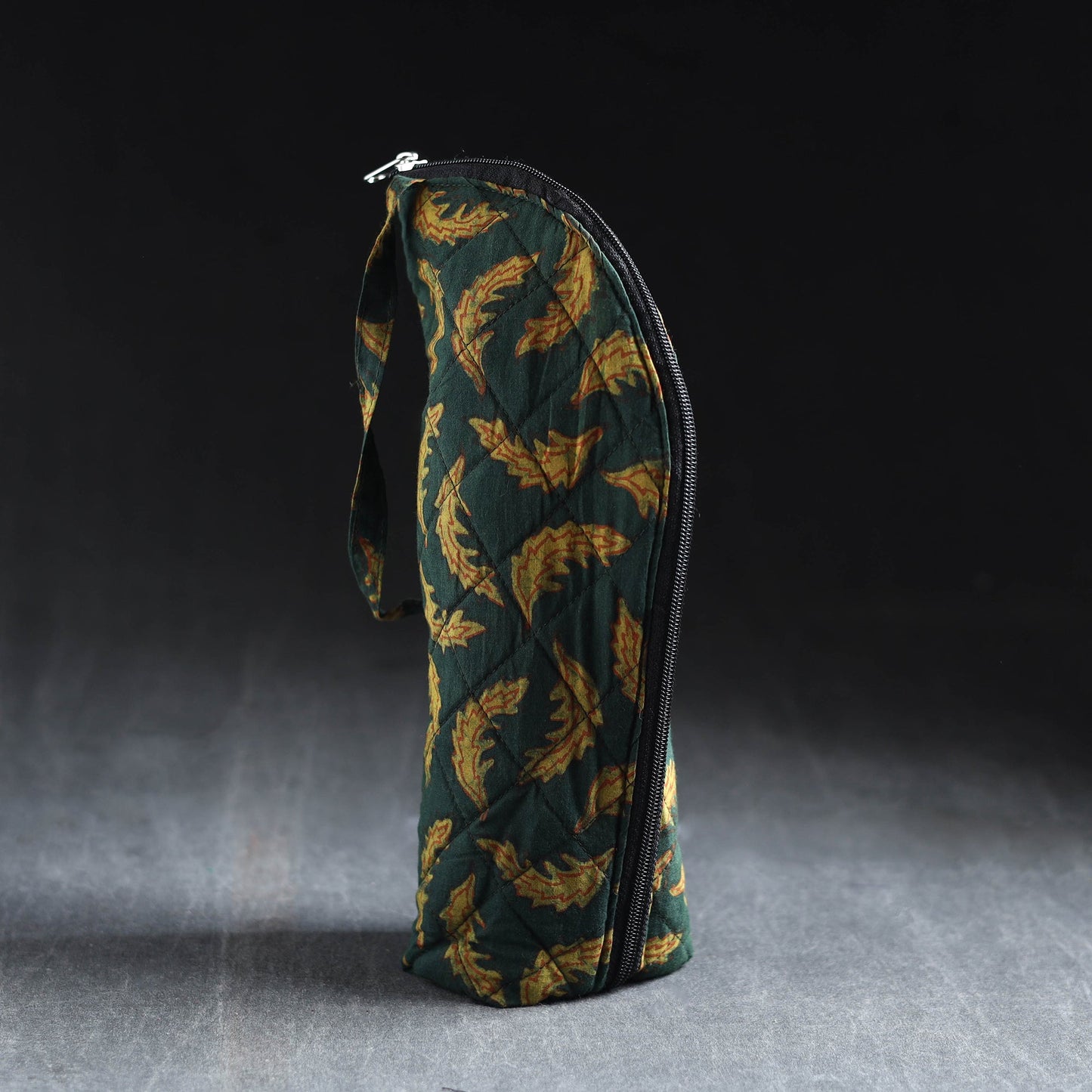 Green Handmade Cotton 1L Water Bottle Cover