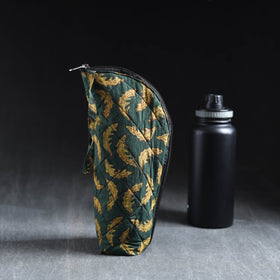 Green Handmade Cotton 1L Water Bottle Cover