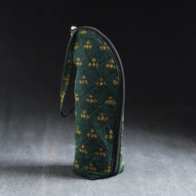 Green Handmade Cotton 1L Water Bottle Cover