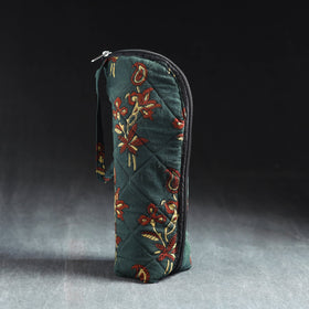 Green Handmade Cotton 1L Water Bottle Cover