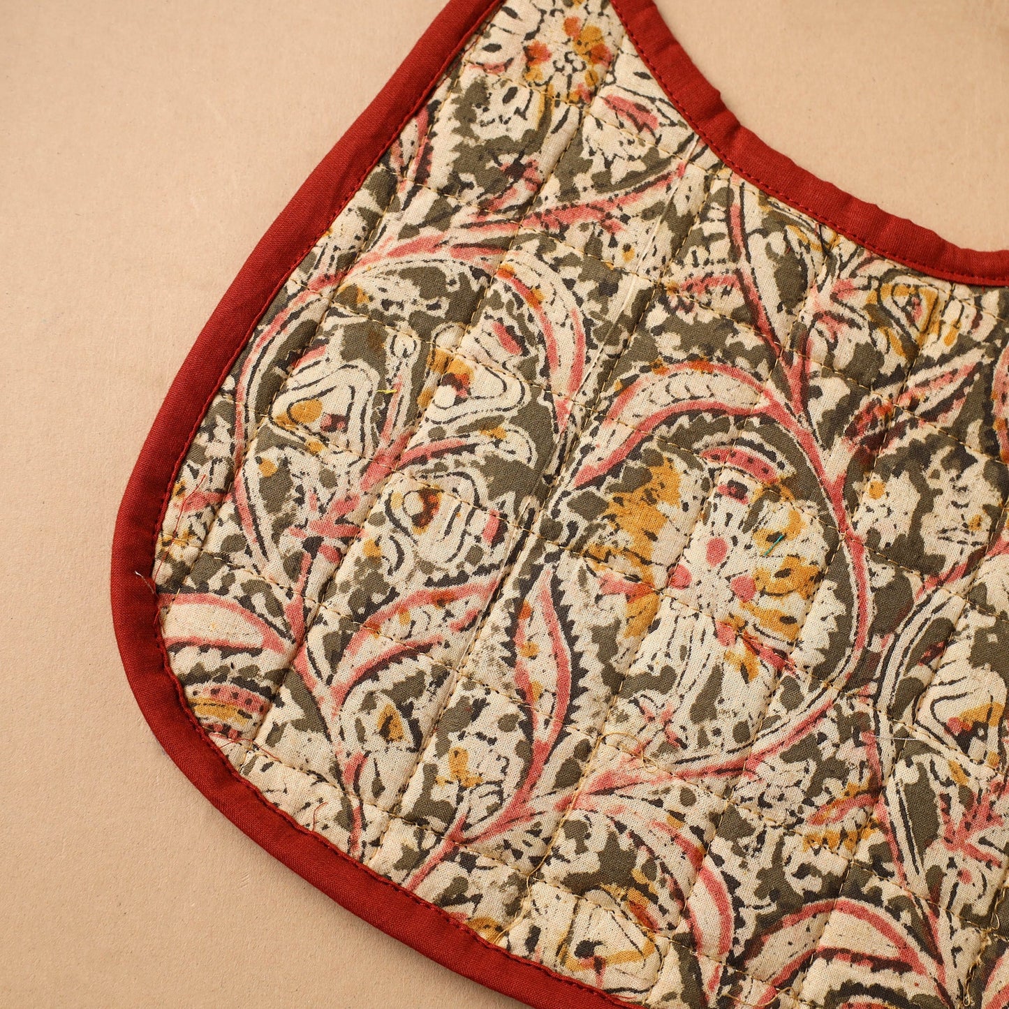 Green Handmade Cotton Baby Bib