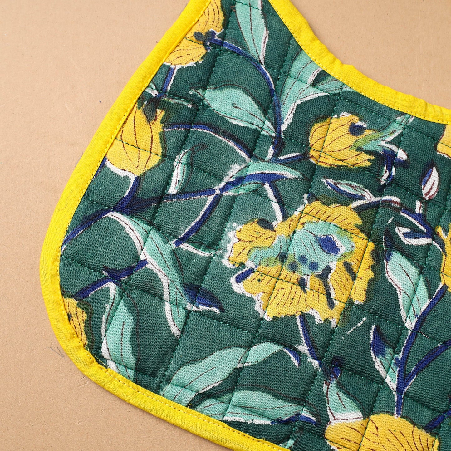 Green Handmade Cotton Baby Bib