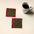 Green Handmade Cotton Coasters (Set of 2)