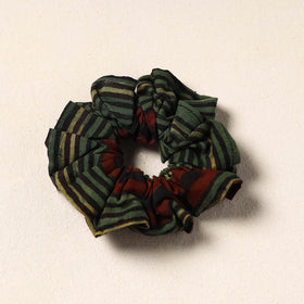 Green Handmade Cotton Elastic Rubber Band/Scrunchie