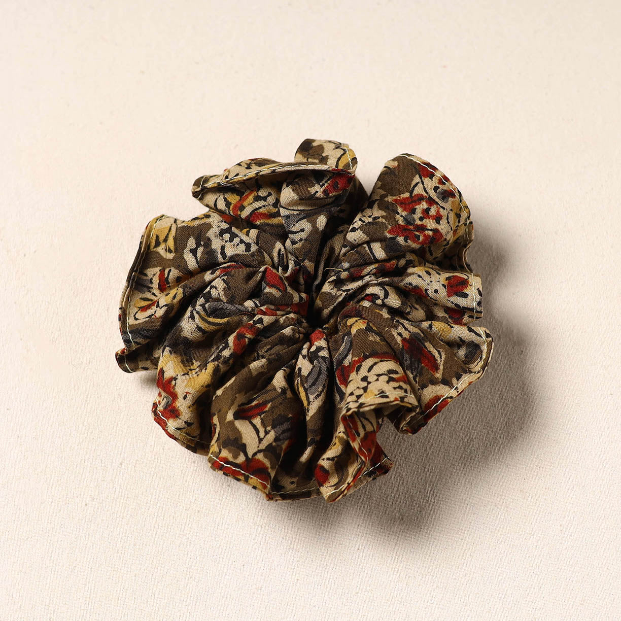 Green Handmade Cotton Elastic Rubber Band/Scrunchie