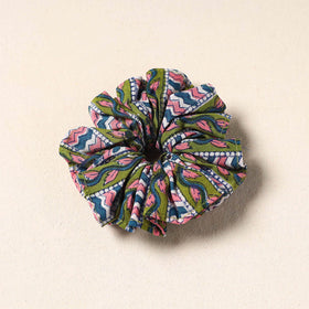 Green Handmade Cotton Elastic Rubber Band/Scrunchie