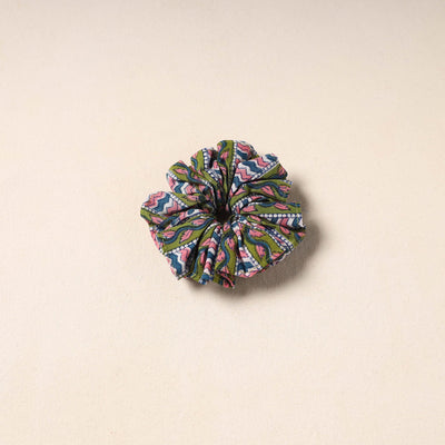 Green Handmade Cotton Elastic Rubber Band/Scrunchie