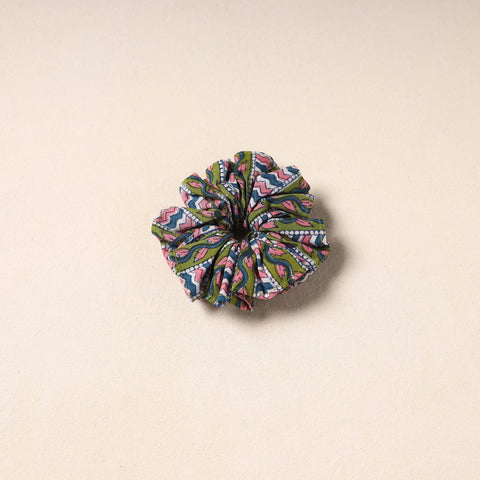 Green Handmade Cotton Elastic Rubber Band/Scrunchie