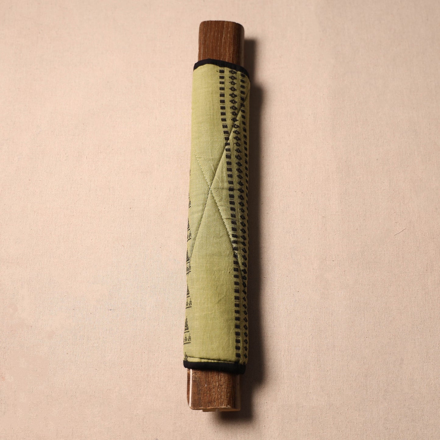 Buy Handmade Cotton Green Fridge Handle Cover 01