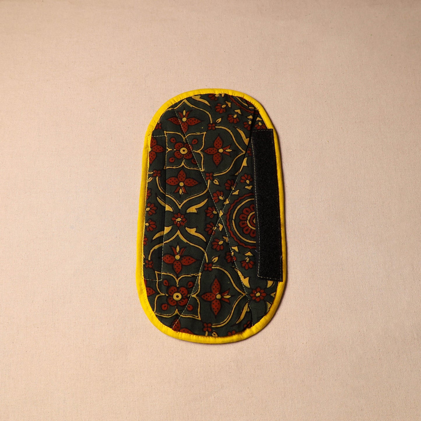 Green - handmade cotton fridge handle cover 04 - handcrafted