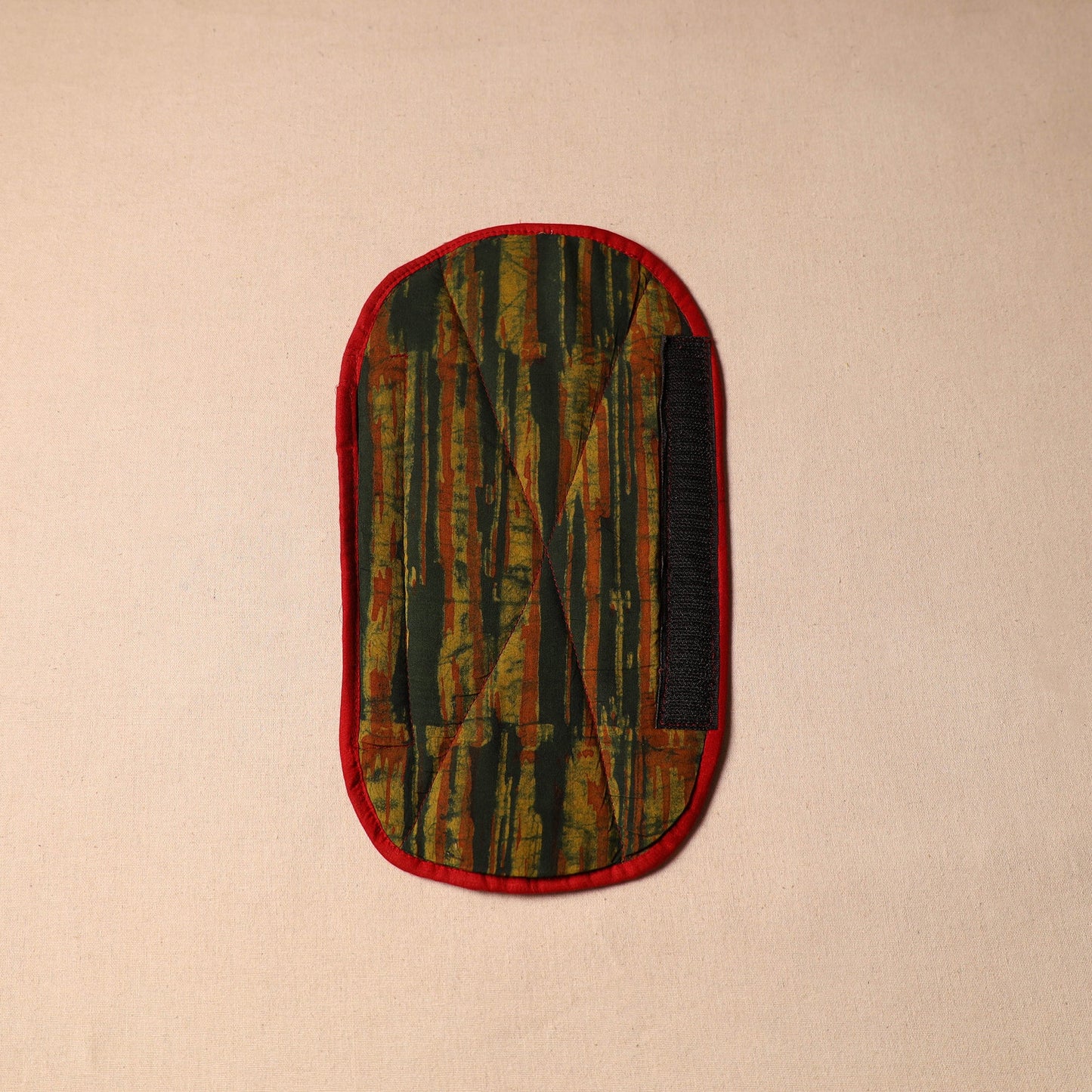 Green - handmade cotton fridge handle cover 08 - handcrafted