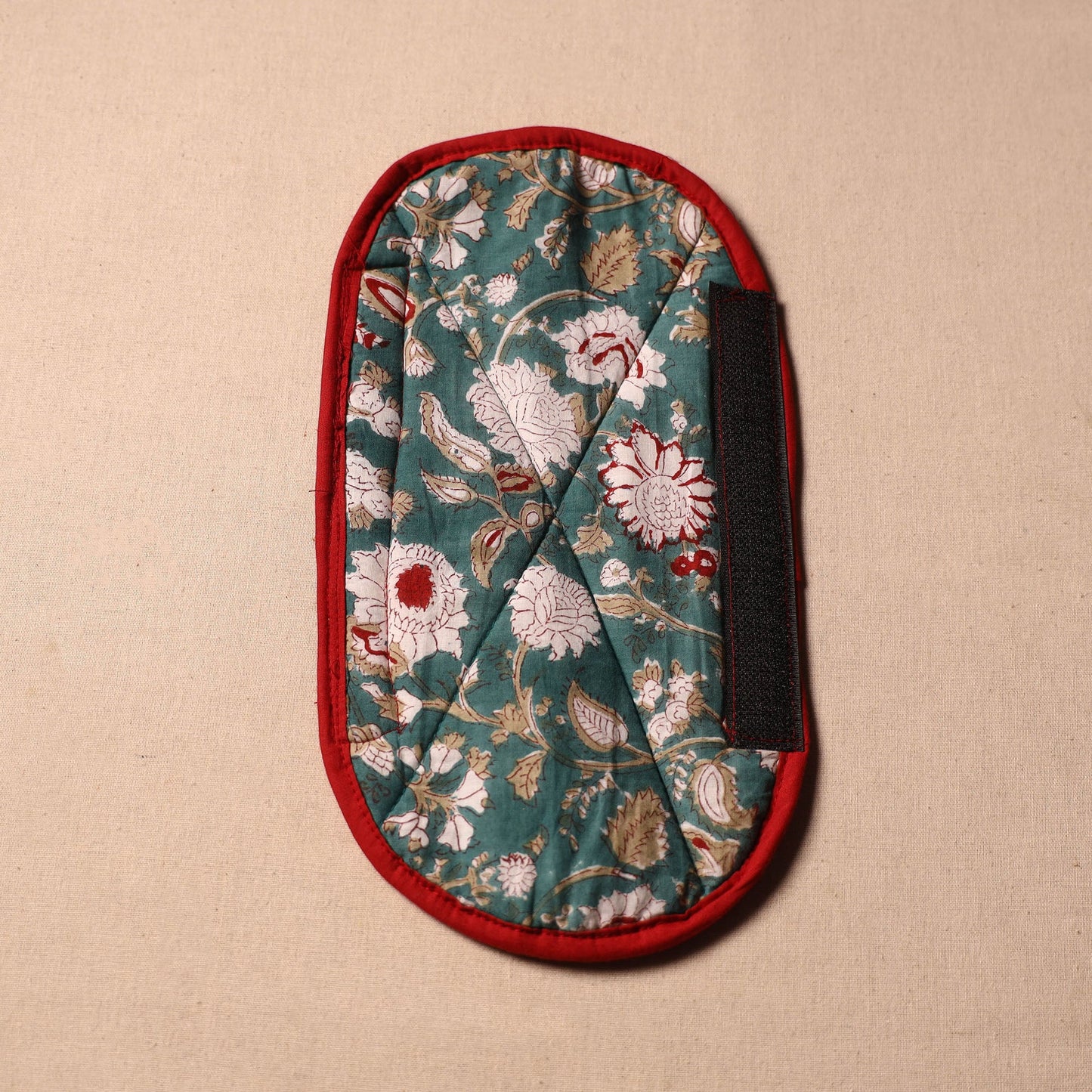 Buy Green Handmade Cotton Fridge Handle Cover 160