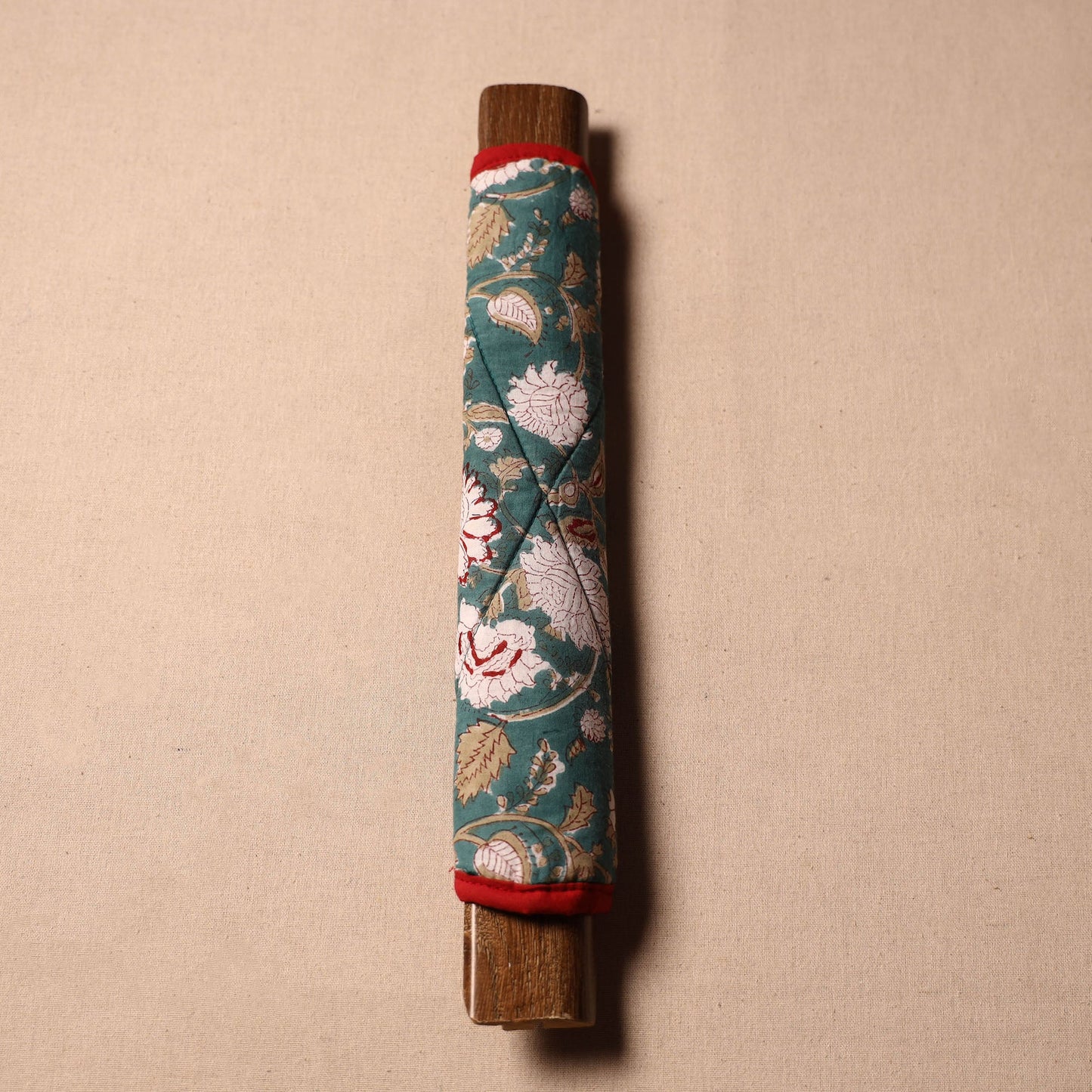 Buy Green Handmade Cotton Fridge Handle Cover 160