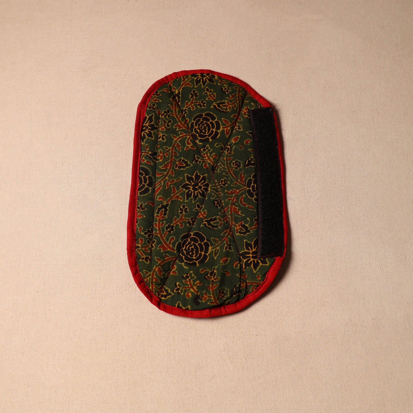 Green - handmade cotton fridge handle cover 55 - handcrafted