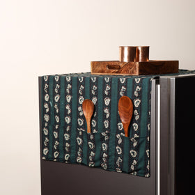 Green - handmade cotton fridge top cover with multiple