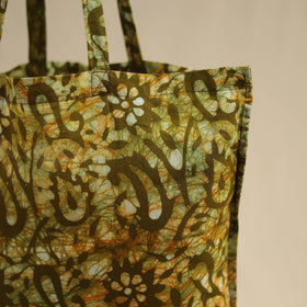 Green Handmade Cotton Jhola Bag