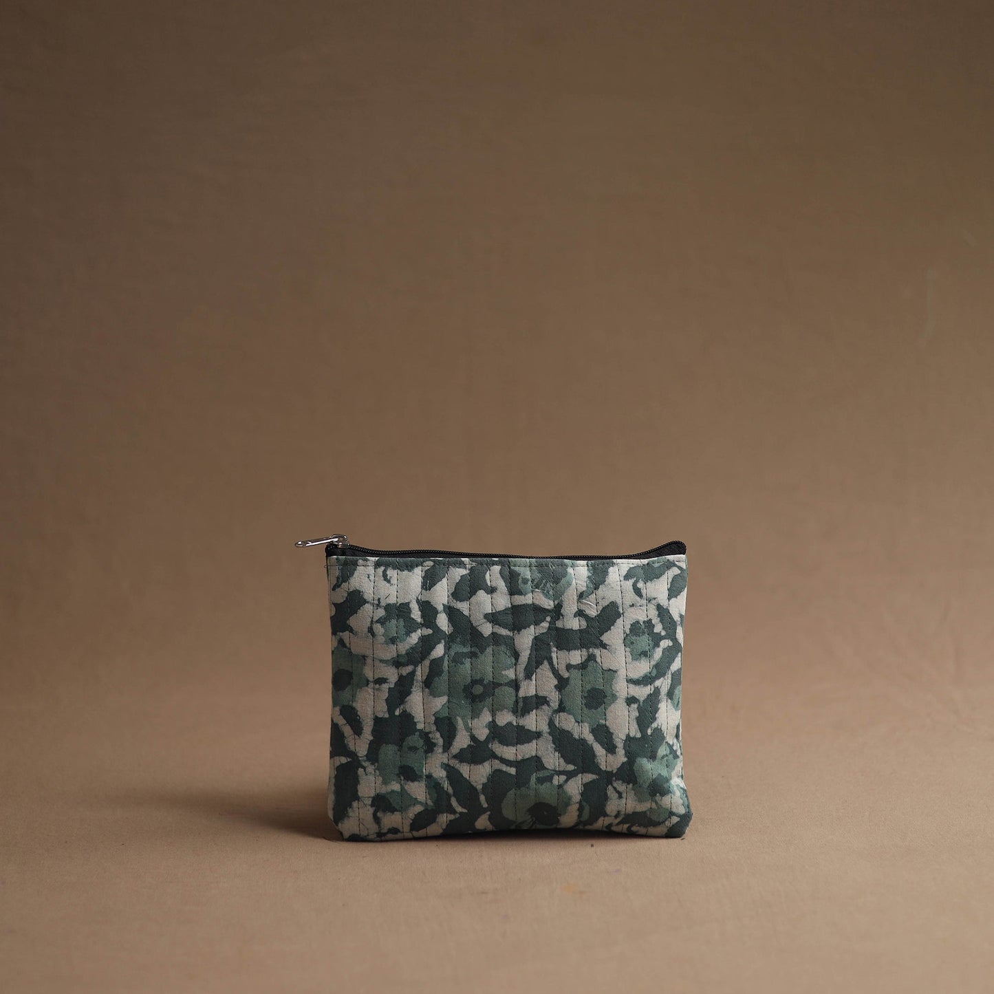 Green - handmade cotton multipurpose utility pouches (set