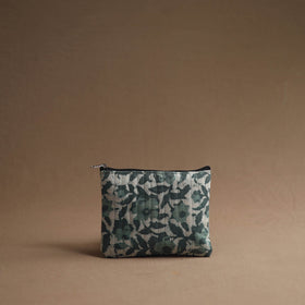 Green - handmade cotton multipurpose utility pouches (set