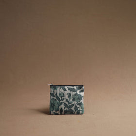 Green - handmade cotton multipurpose utility pouches (set