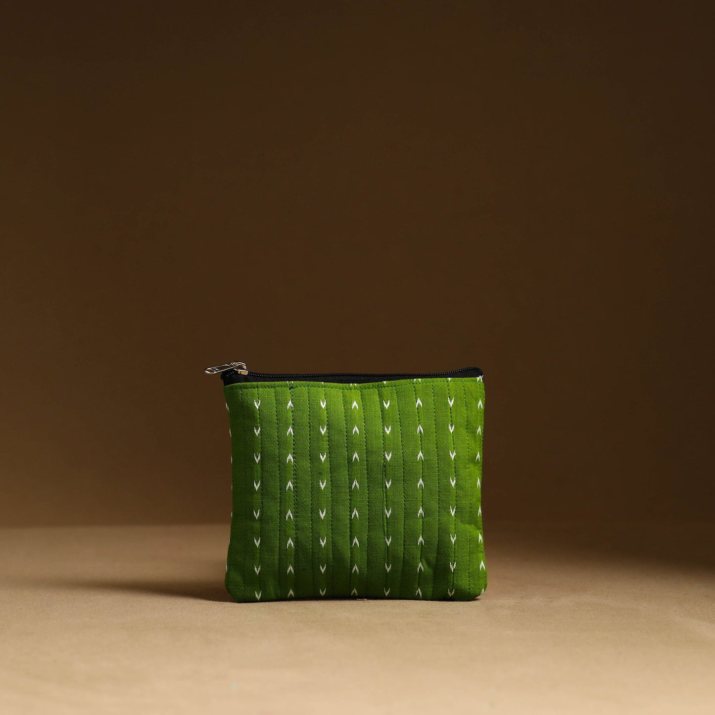 Green - handmade cotton multipurpose utility pouches (set