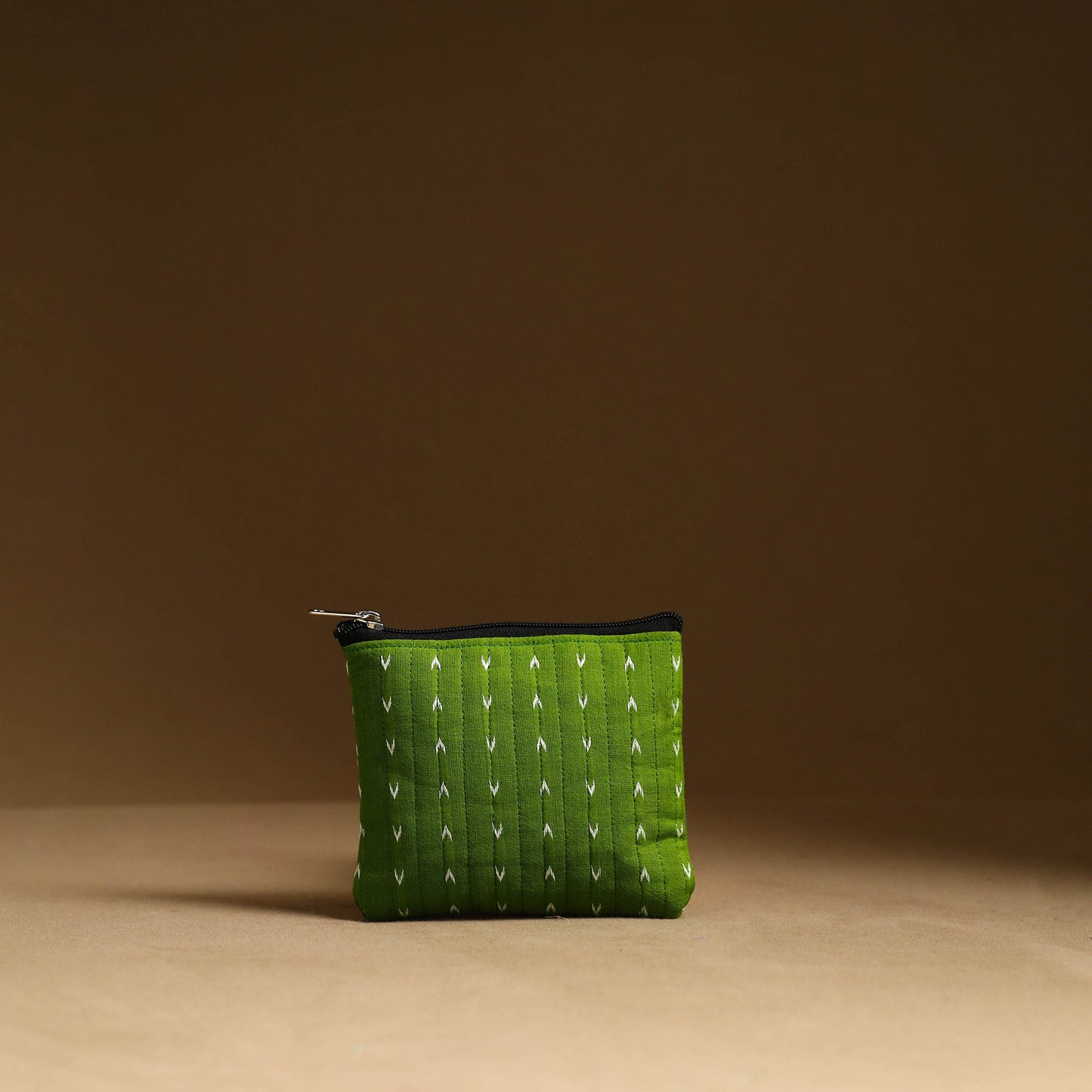 Green - handmade cotton multipurpose utility pouches (set