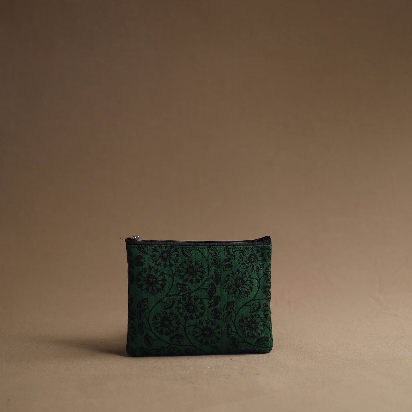 Green - handmade cotton multipurpose utility pouches (set