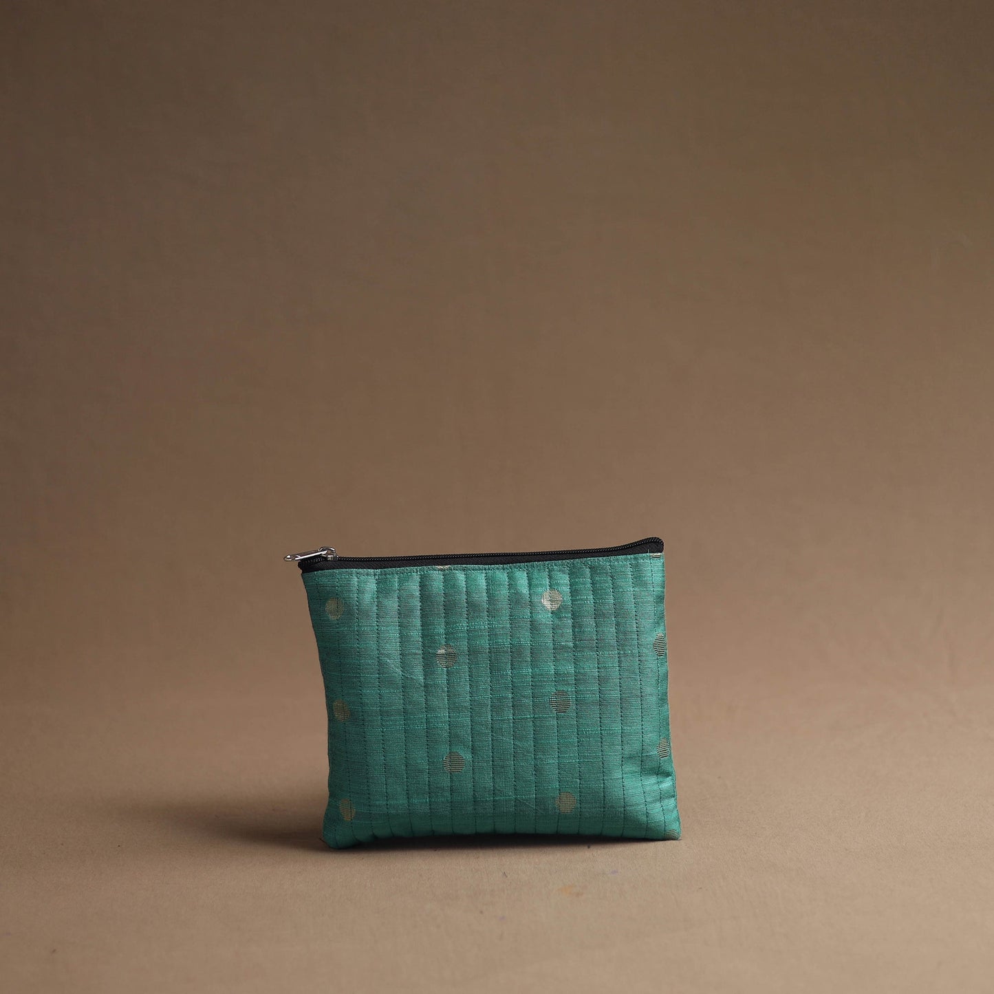 Green - handmade cotton multipurpose utility pouches (set