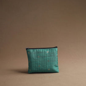 Green - handmade cotton multipurpose utility pouches (set