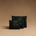 Green - handmade cotton multipurpose utility pouches (set