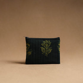 Green - handmade cotton multipurpose utility pouches (set