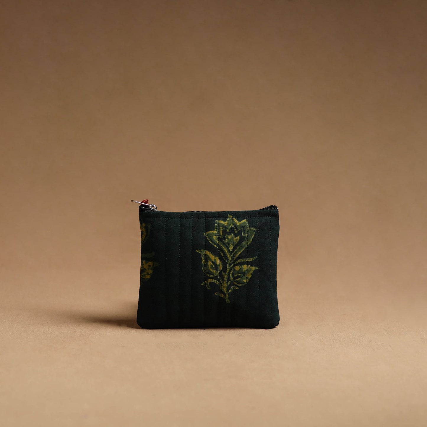 Green - handmade cotton multipurpose utility pouches (set