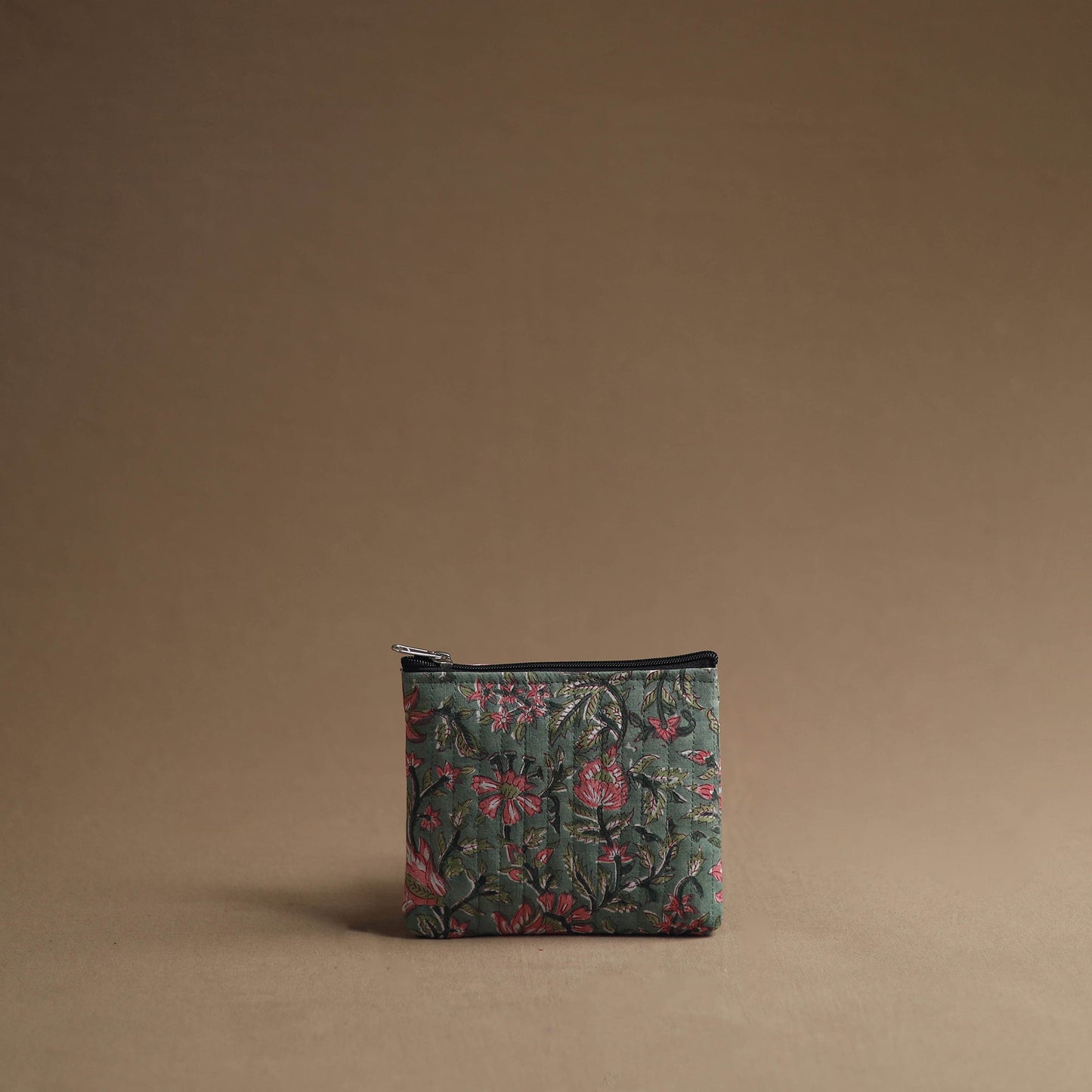 Green - handmade cotton multipurpose utility pouches (set