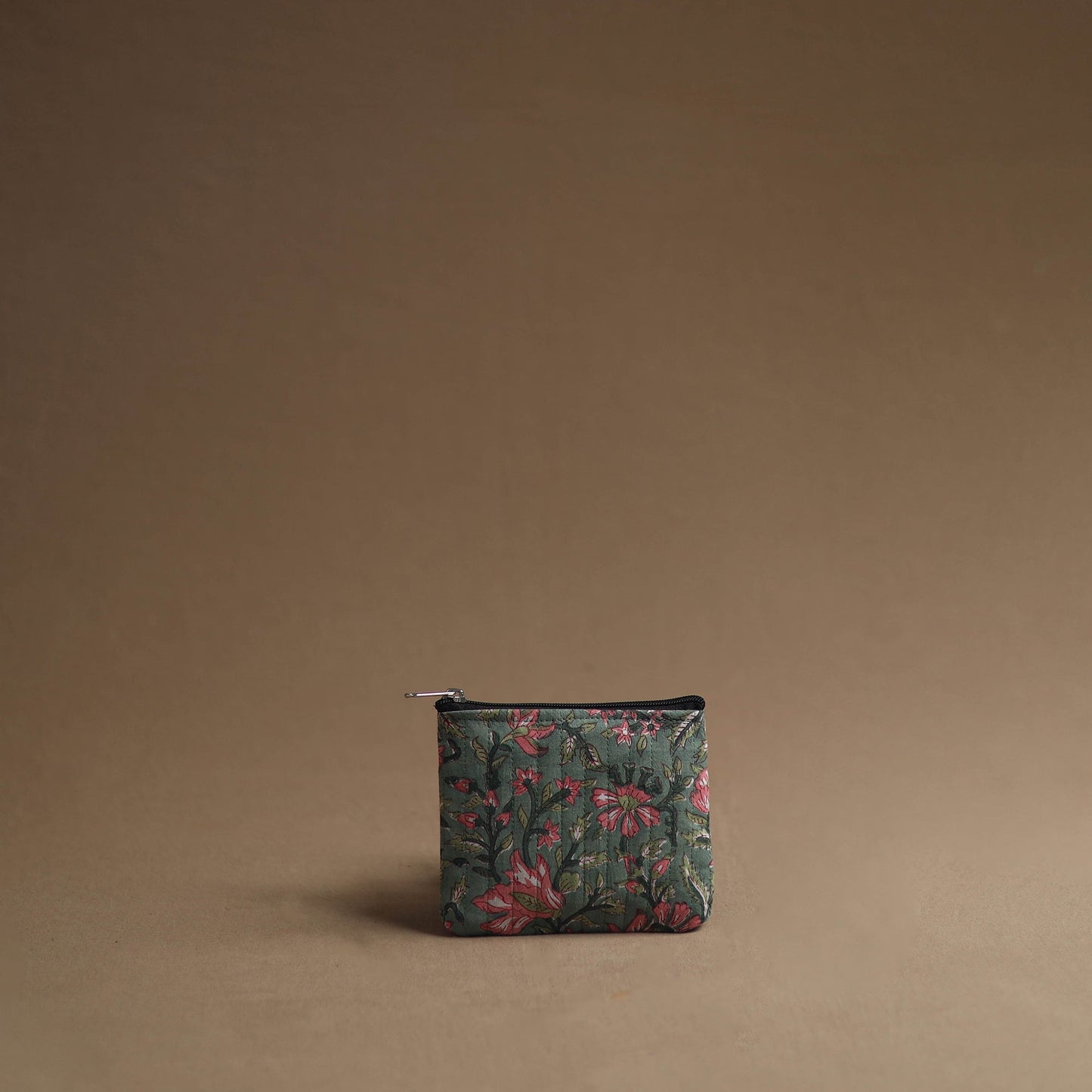 Green - handmade cotton multipurpose utility pouches (set