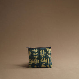 Green - handmade cotton multipurpose utility pouches (set