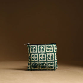 Green - handmade cotton multipurpose utility pouches (set