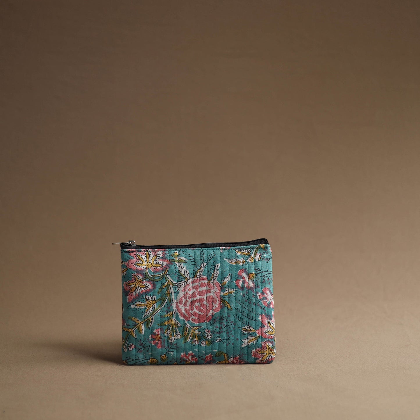 Green - handmade cotton multipurpose utility pouches (set