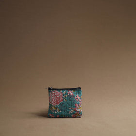 Green - handmade cotton multipurpose utility pouches (set