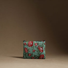 Green - handmade cotton multipurpose utility pouches (set