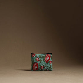 Green - handmade cotton multipurpose utility pouches (set