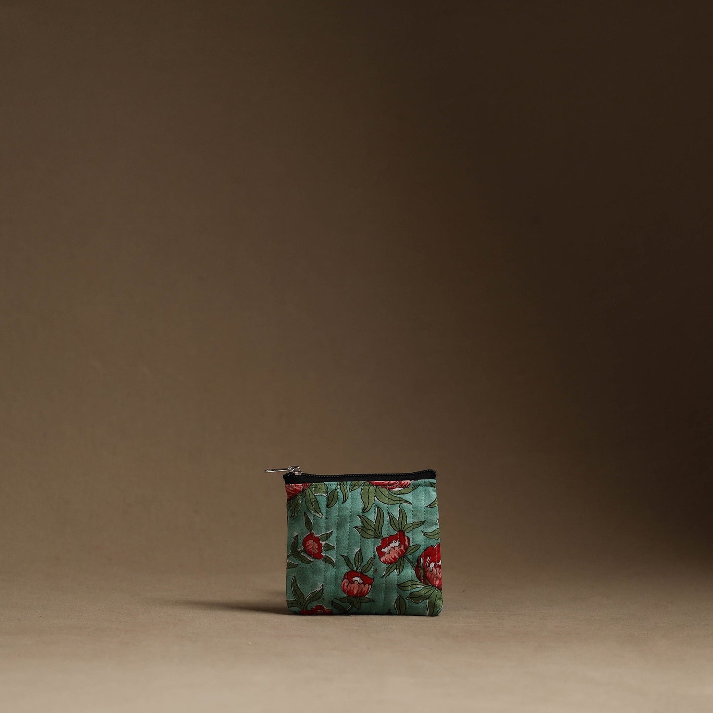 Green - handmade cotton multipurpose utility pouches (set