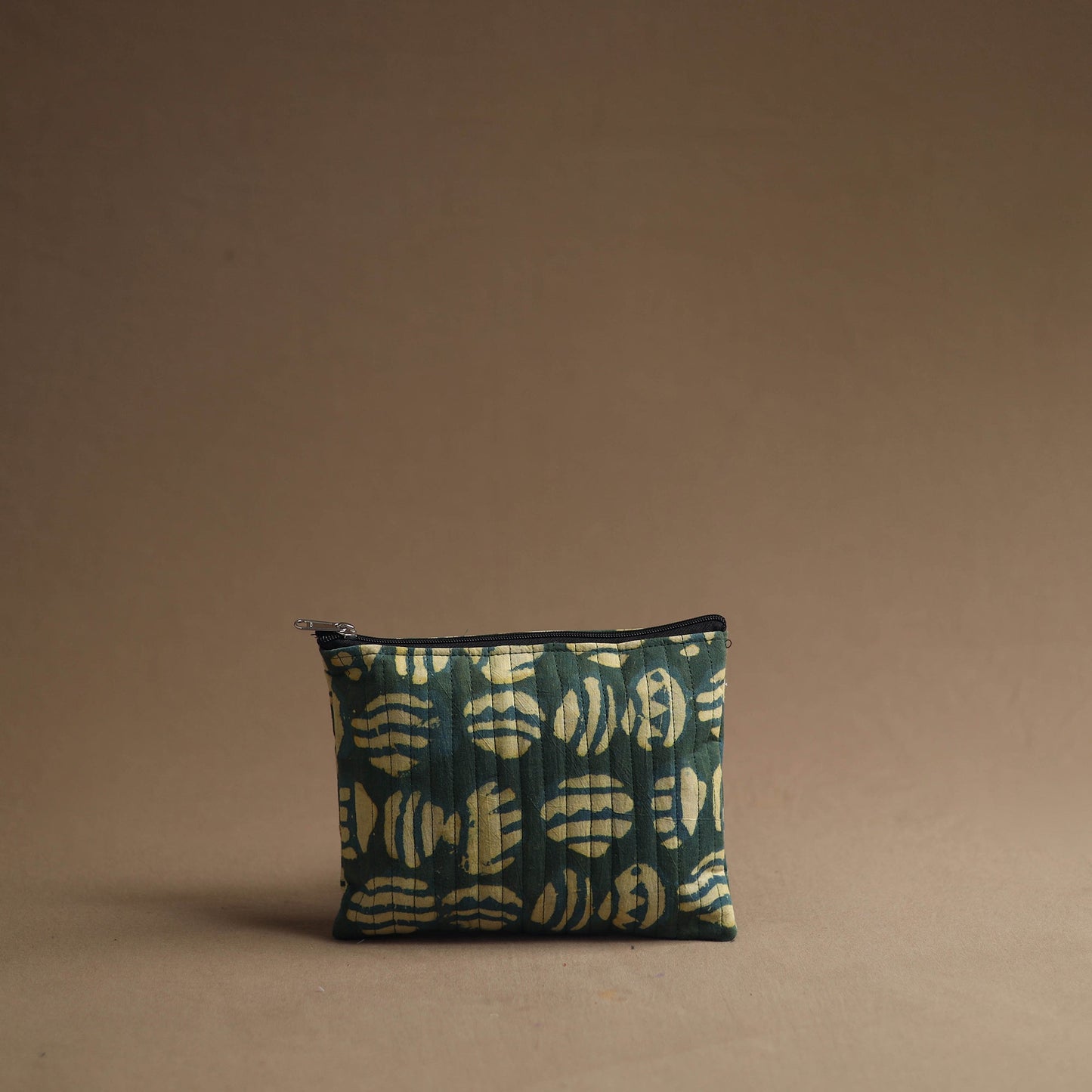 Green - handmade cotton multipurpose utility pouches (set