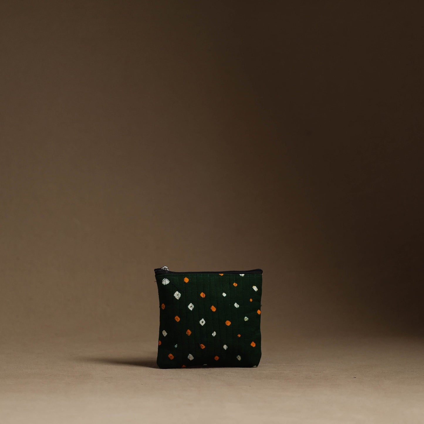 Green - handmade cotton multipurpose utility pouches (set